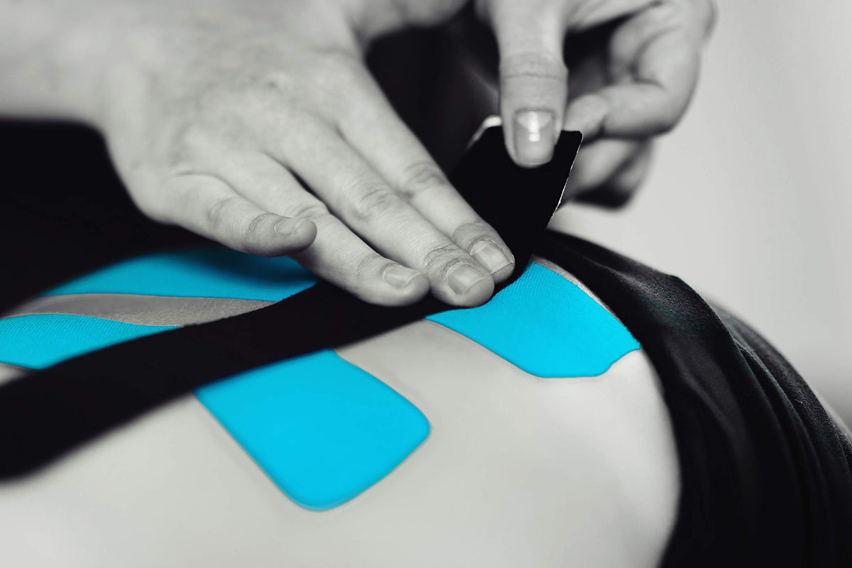 Starktape Kinesiology Tape Bulk for Sensitive Skin, Physio Medical Sports Tape, Kt Tex Gold for Physical Therapy, Knee, Shoulder, Ankle, Wrist, Foot, Back Muscle, Black