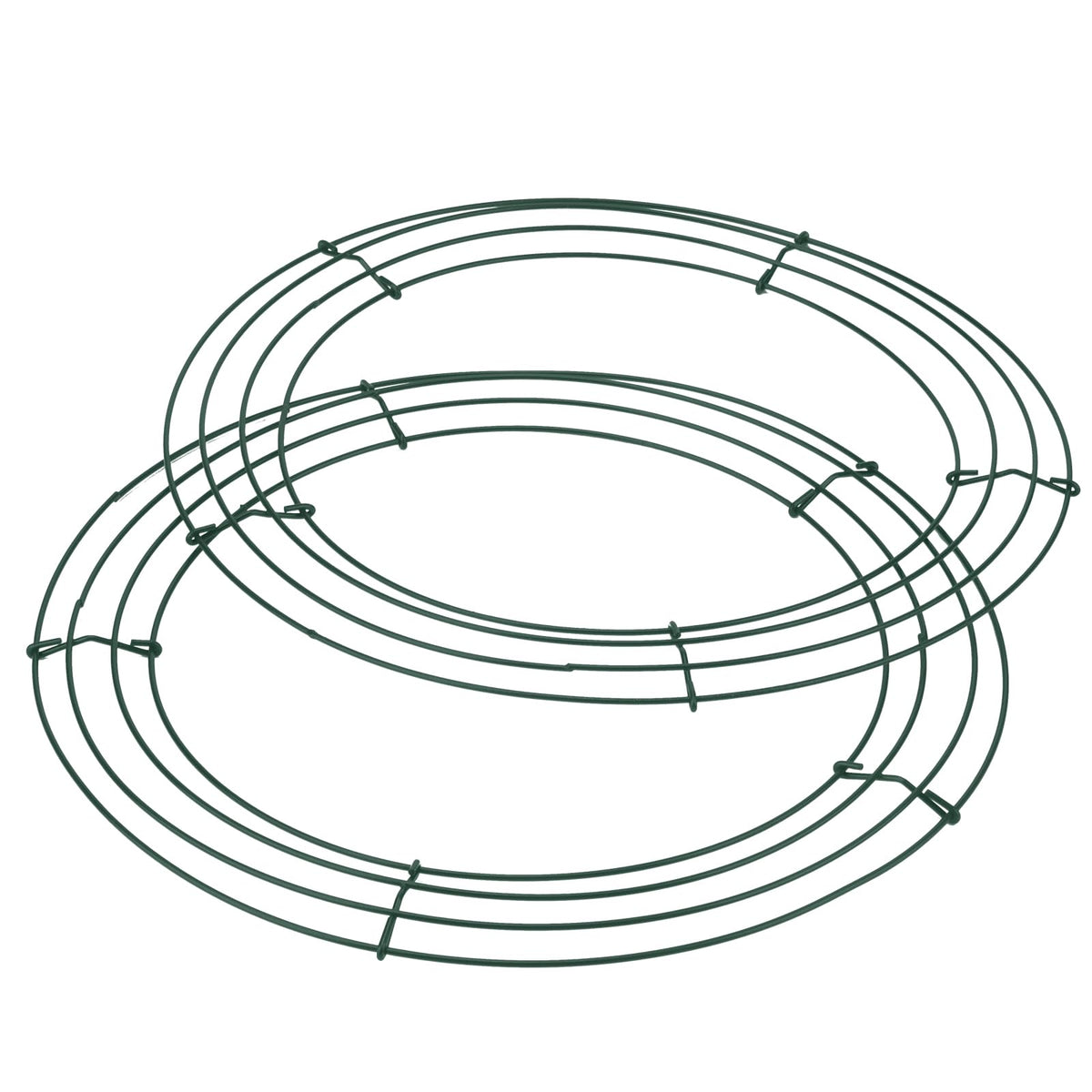 MUKCHAP 20pcs 12 Inch Wire Wreath Frame, Green Wire Wreath Frames Rings, Round Metal Wreath Form for DIY Crafts, Weddings