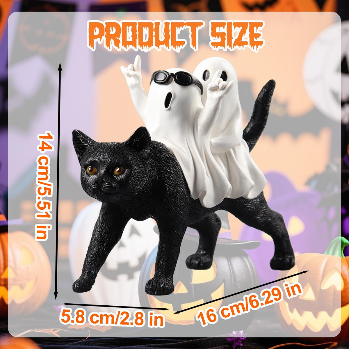 PAJH Halloween Decorations Indoor Ghost Gifts, Rock n Roll Ghost