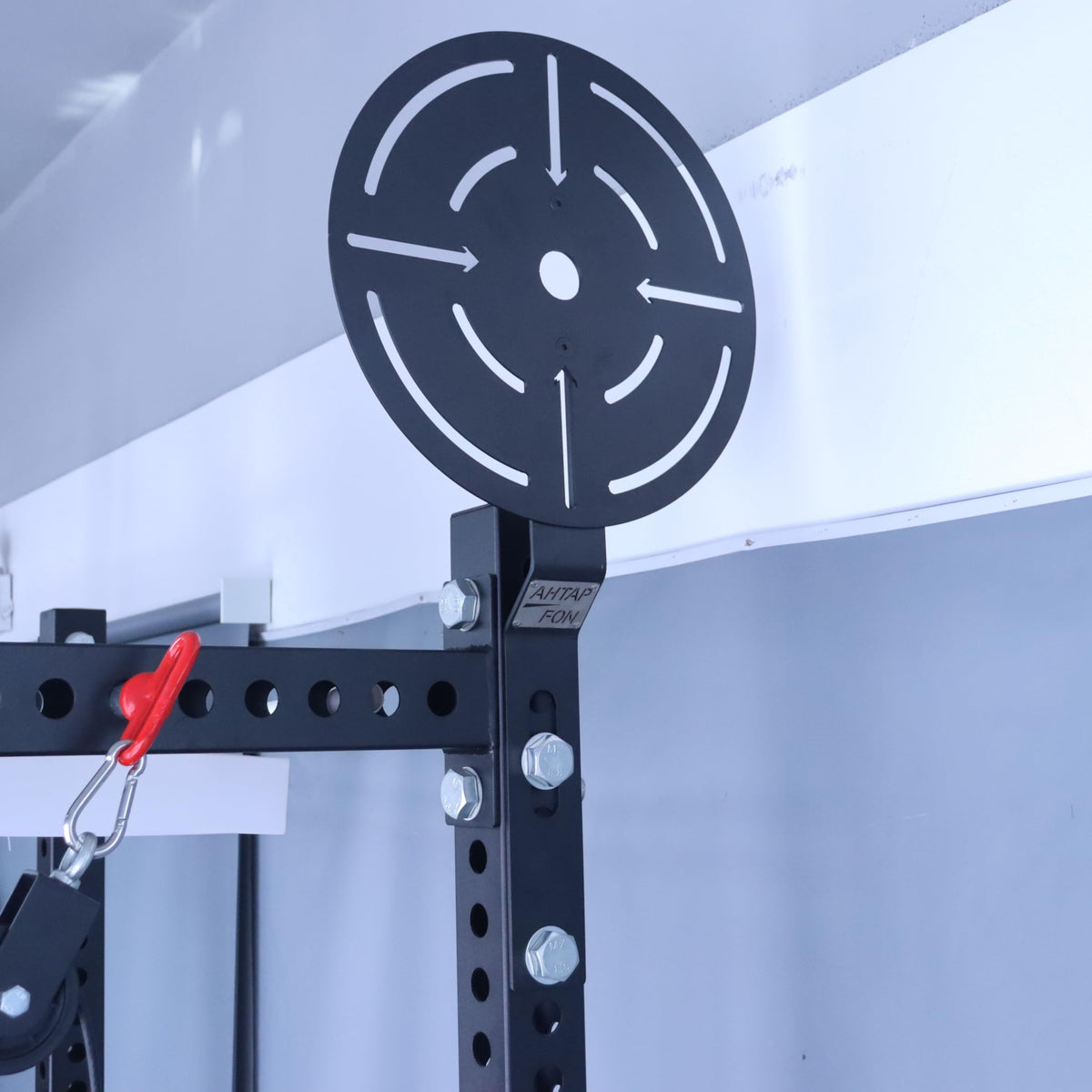 AHTAPFON Wall Ball Target for Rack Mounted with Extension,Medicine Ball Target for Power Rack Attachments,Home Gym Exercise Ball Squash Fitness for Enhance Explosive Power