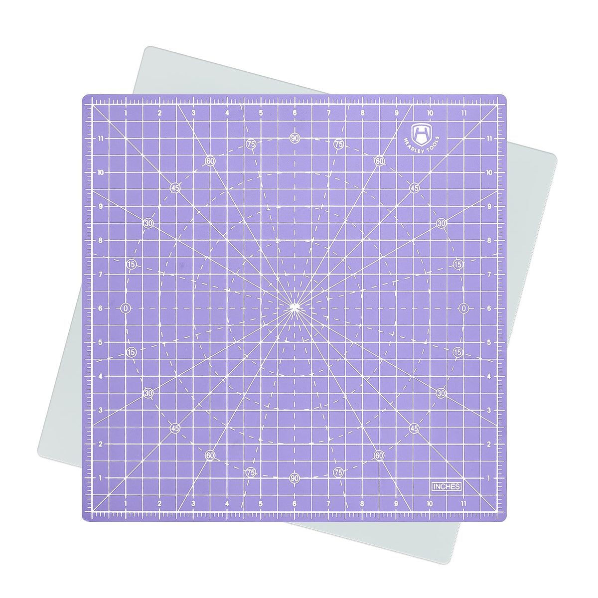 Headley Tools 12"x12" Rotating Cutting Mat, Self Healing Mat with 360-Degree Rotation & Anti-Slip Base, Sewing Board Cutting Mat Perfect for Fabric Quilting Leather Hobby Project, Purple