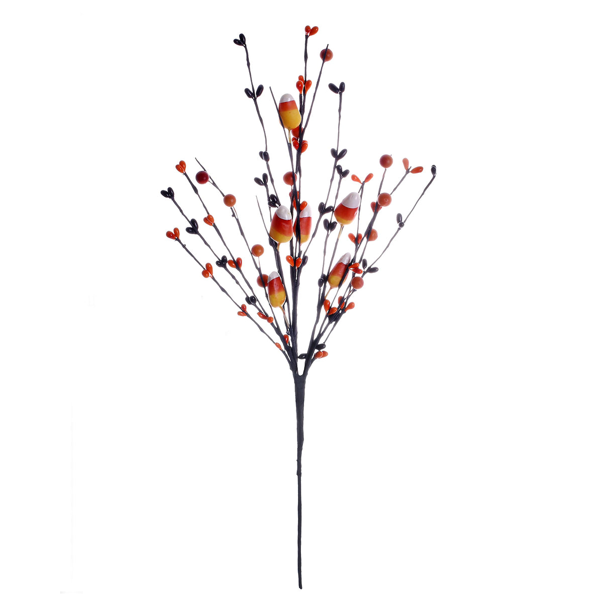 LLZLL 6 PCS Halloween Picks,17in/43cm Tall Artificial Fall Stems Halloween Berry Spray with Fake Candies for Holiday and Fall Decor