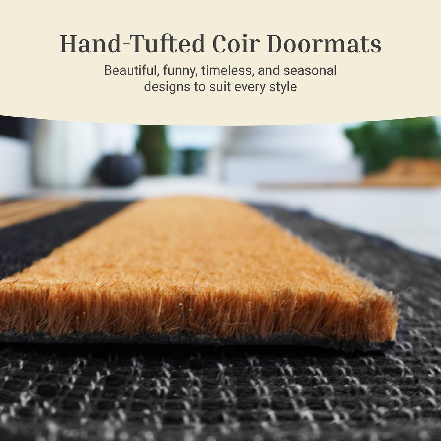 THEODORE MAGNUS Halloween Door Mat - Welcome Mat for Front Door with Non-Slip Backing - Durable Doormat - Perfect for Outside Entrance Matt - Outdoor/Indoor - Spooky - 17" x 30"