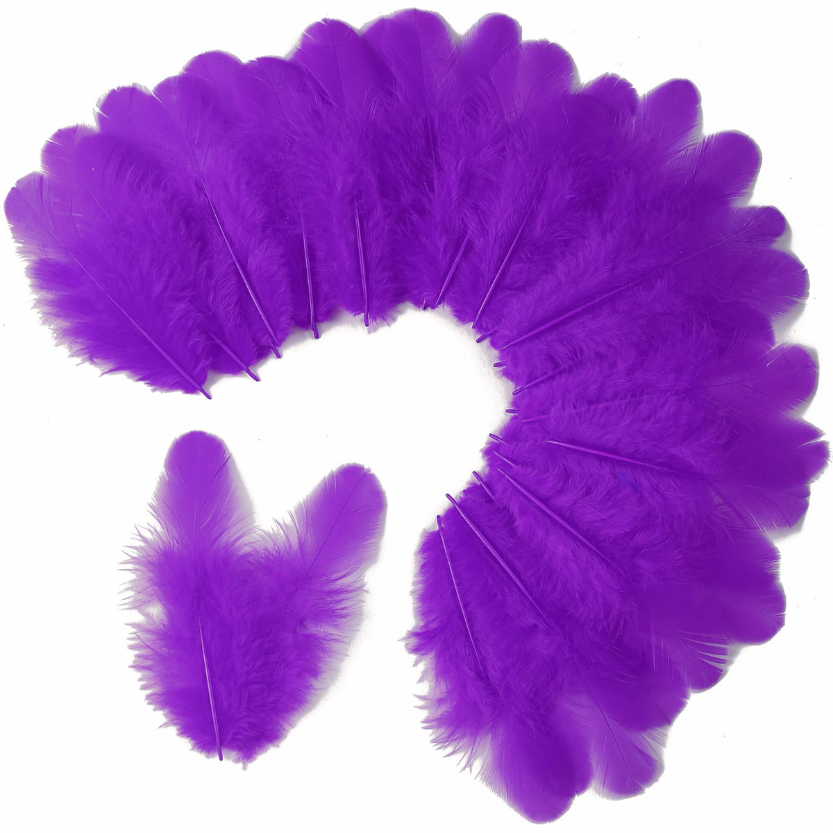 Soarer 900pcs Green Yellow Purple Feathers - 3-5inch Feathers Bulk for Mardi Gras Party, Dream Catcher Supplies and DIY Crafts
