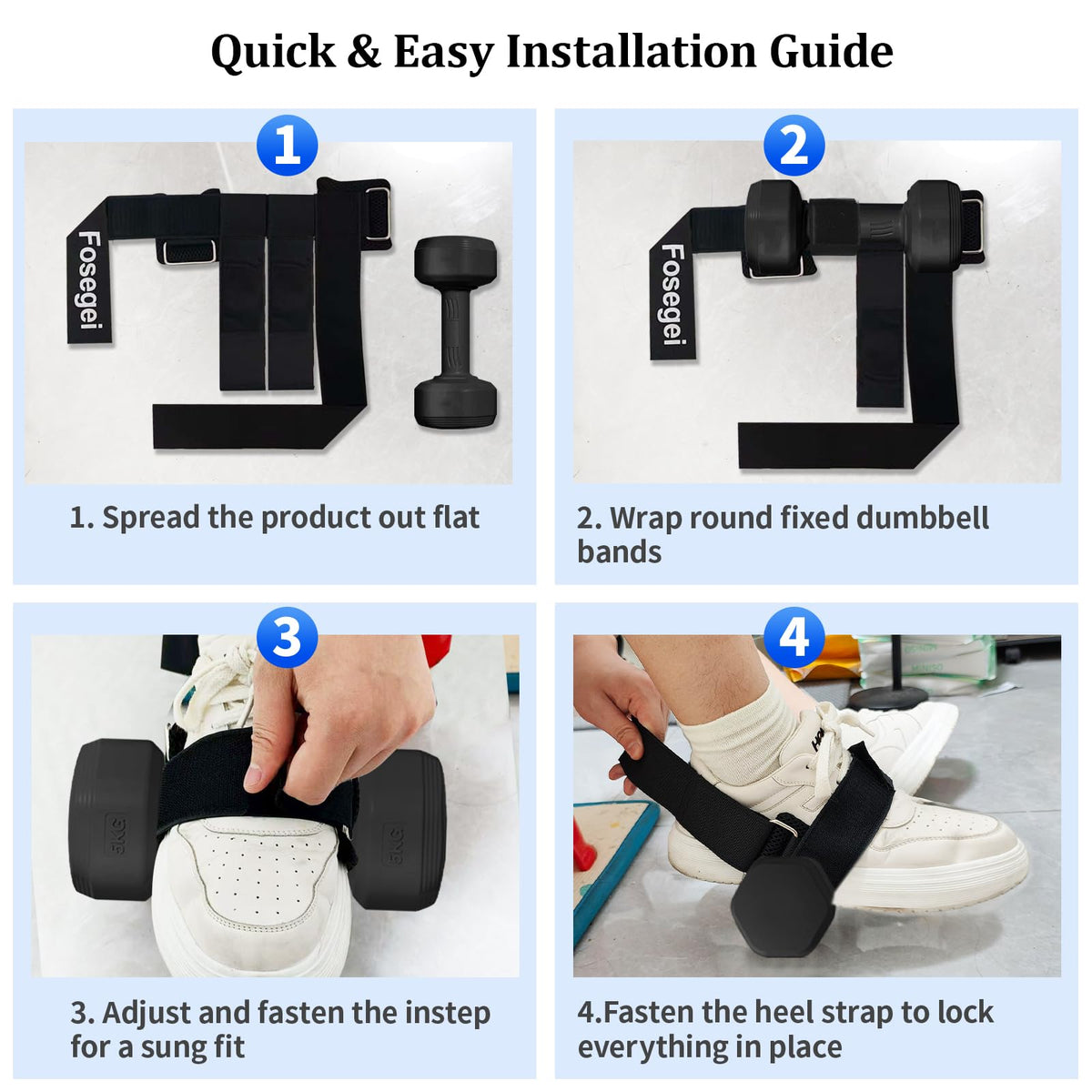 Dumbbell Foot Attachment for Leg Workout, Extension Monkey Foot Dumbbell Attachment Straps for Gym Trainer and Beginners Ankle Strap for Fitness Training