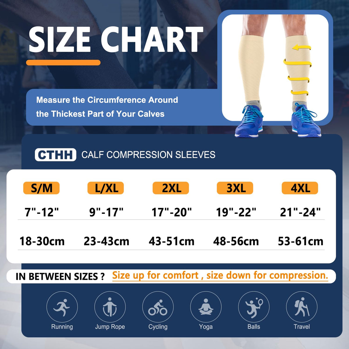 CTHH 3 Pack Leg Compression Sleeve, Calf Support Sleeves for Women and Men Calf Brace for Shin Splints, Pain Relief (Nude/Nude/Nude, L/XL)