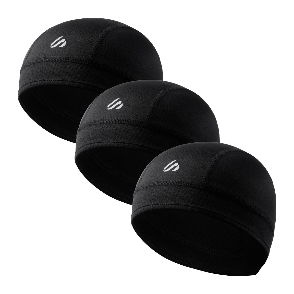 SAITAG 3 Pieces Skull Cap Helmet Liner, Cooling Hat Welding Cycling Beanies Head wrap for Men Women Hard Hat Durags