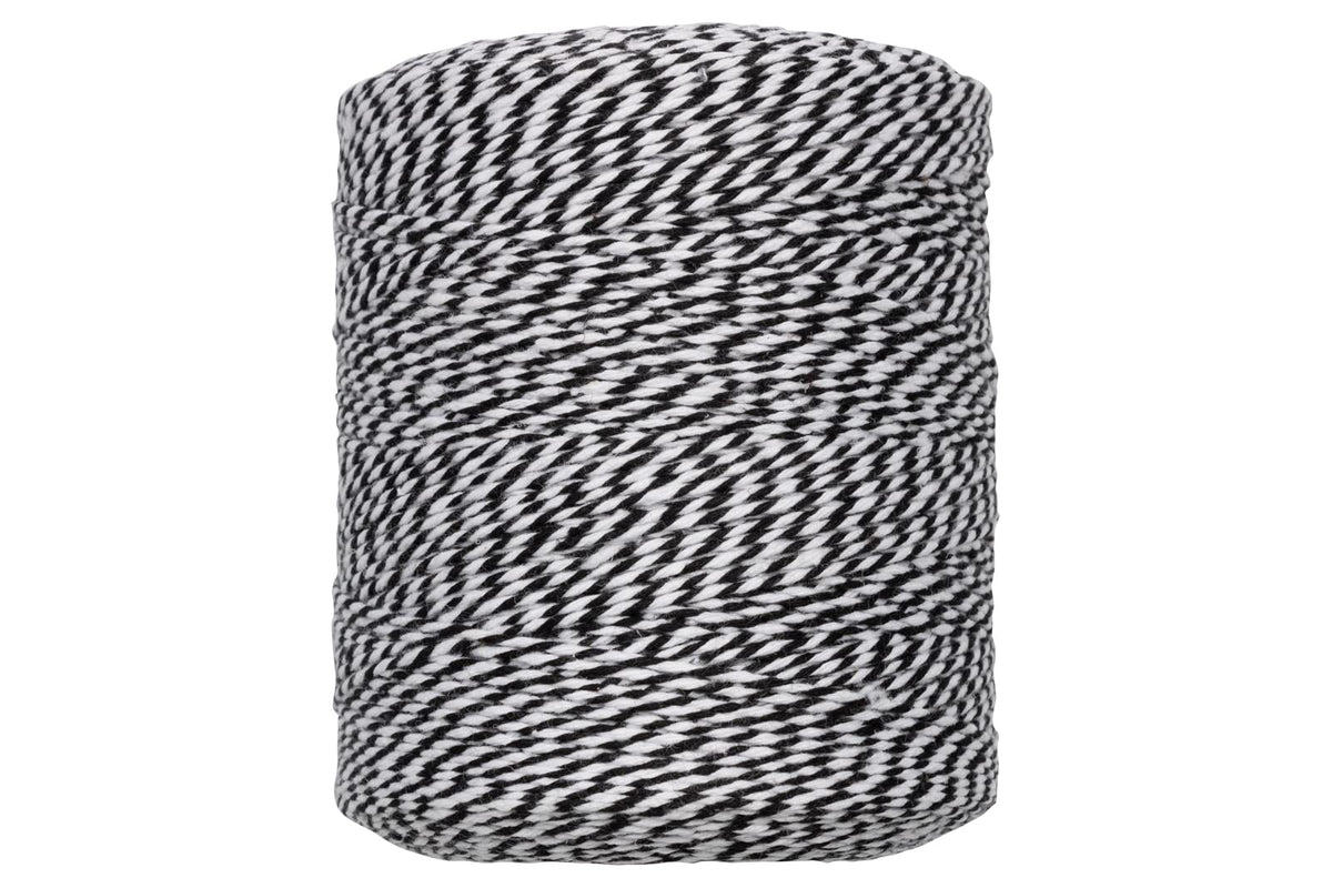 JAM PAPER Twine - Black & White Baker's Twine - 500 Yards - Sold Individually