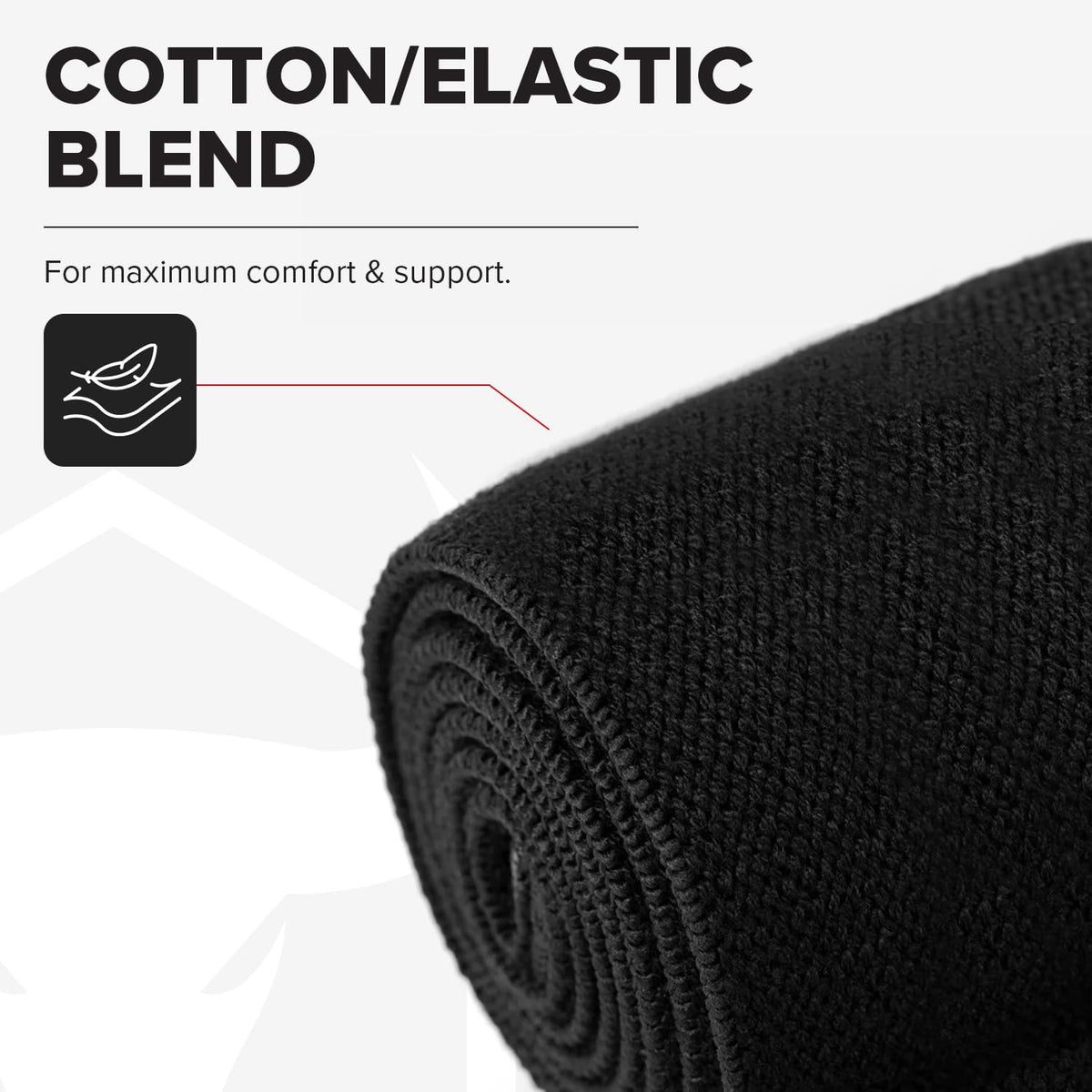 Elbow Wraps for Weightlifting (1 Pair) - 50" Elastic Elbow Braces for Weight Lifting - Elbow Support for Bench Press, Powerlifting, Fitness, & Gym Workout - Gym Elbow Straps Weightlifting - Elbow Compression Strap Brace (Black/Black)