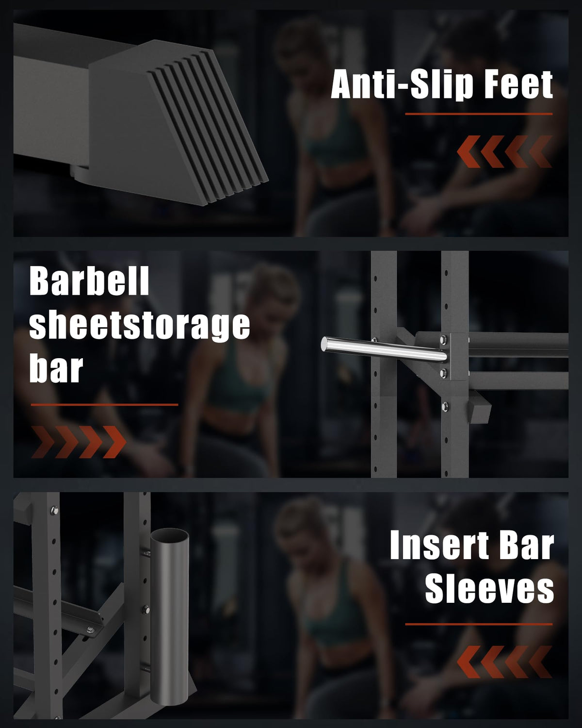 Adjustable Dumbbell Rack with Barbell & Weight Plate Holder, Supports Up to 1300LBS, Heavy Duty Multi-Function Home Gym Organizer, Floor-Friendly