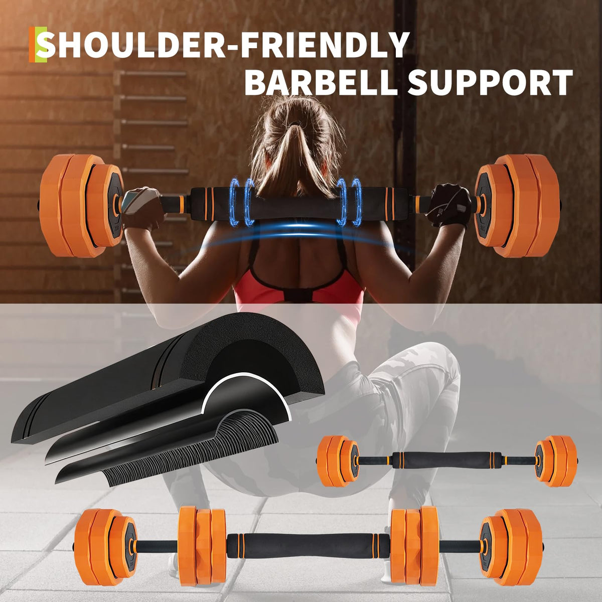 Adjustable Dumbbells, 44/66/88lbs Free Weight Set with Connector,4 In1 Dumbbells Set Used As Barbell,Kettlebells,Push Up Stand for Home Gym,44