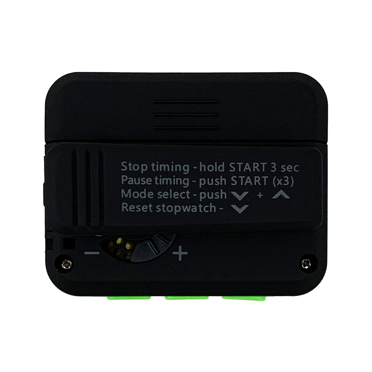 Gymboss Plus Interval Timer and Stopwatch and Gymboss Strap - Bundle (Black with Green Buttons)