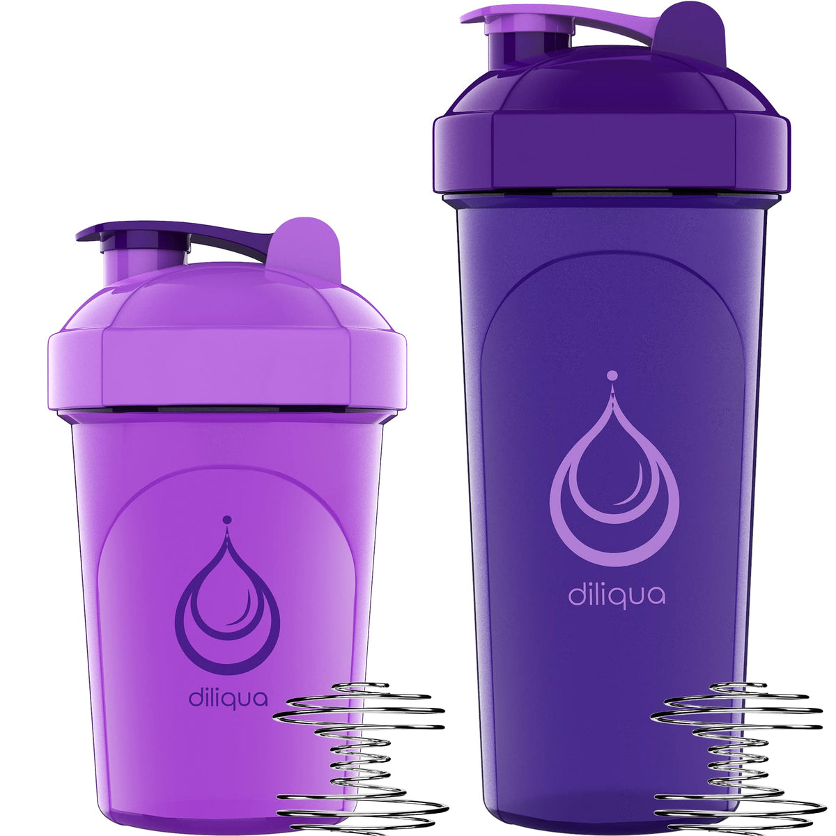 10 PACK, Shaker Bottles with Wire Whisks for Protein Mixes | Leakproof Blender Shaker Bottle Pack| BPA-Free & Dishwasher Safe | 5 Large 28-oz & 5 Small 20-oz shaker bottle | Shaker Cups for shakes