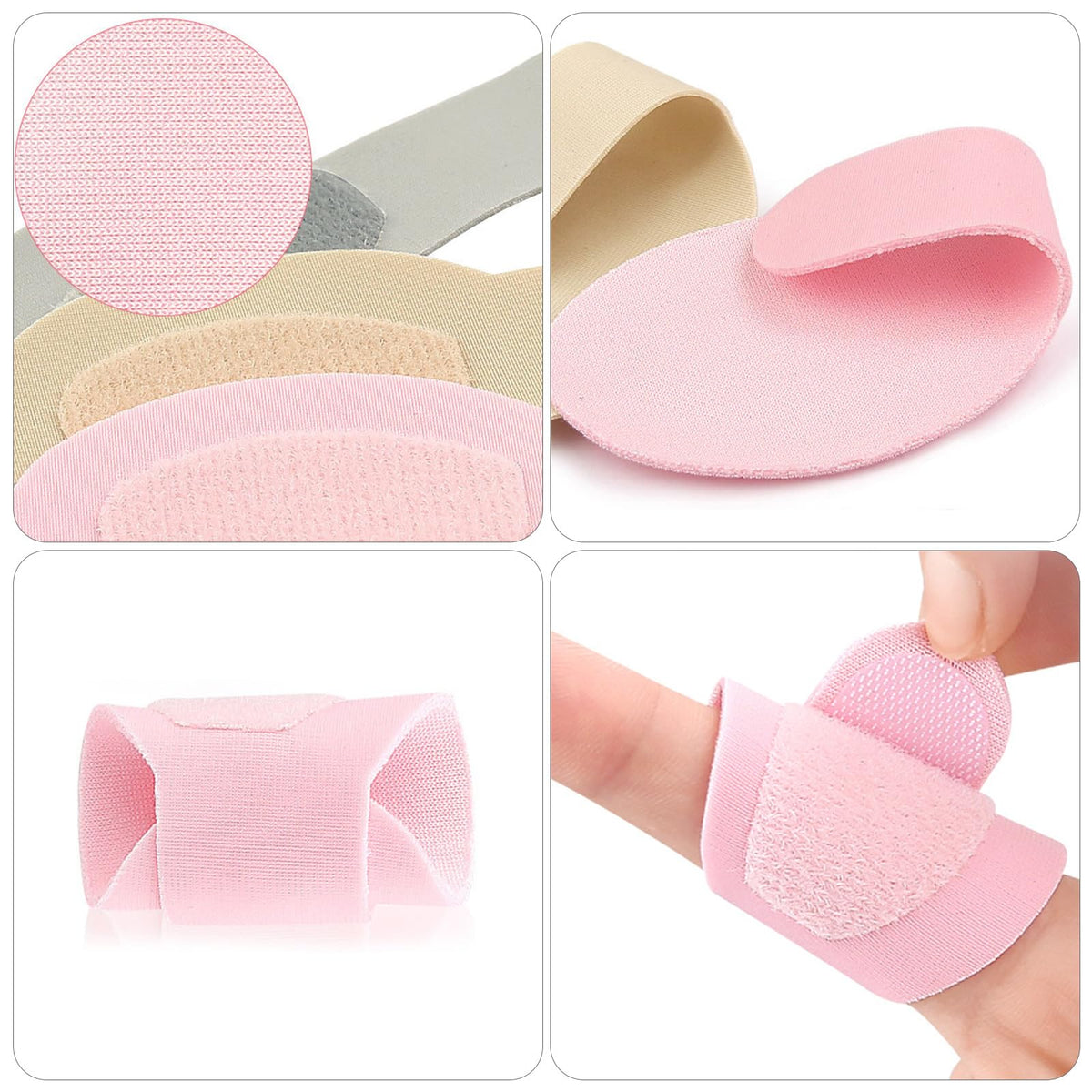 UOMIO 8 PCS Finger Sleeves, Finger Compression Sleeve, Finger Covers, Finger Splints Finger Sleeves, Breathable Finger Tape, Finger Wraps for Arthritis Sprain Trigger Finger Sports Aid Support
