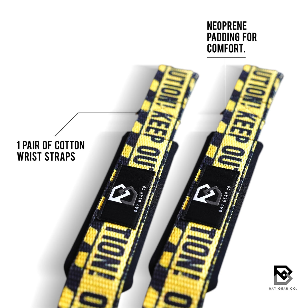 BAY GEAR CO. Wrist Straps for Weightlifting - 1 Pair Cotton Lifting Straps with Neoprene Padding, Comfortable Gym Essentials for Enhanced Grip Strength - Unique Printed Pink Camouflage Design