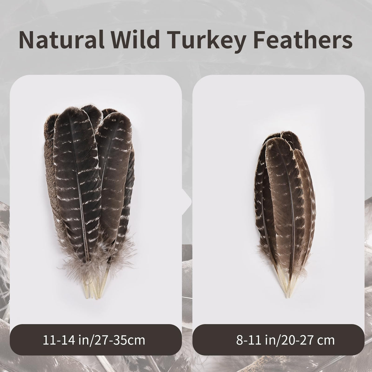 Natural Turkey Feathers, 30pcs 11-14 inch (27-35cm) Bulk Feathers for DIY Jewelry Hat Wedding Home Party Dream Catcher Supplies