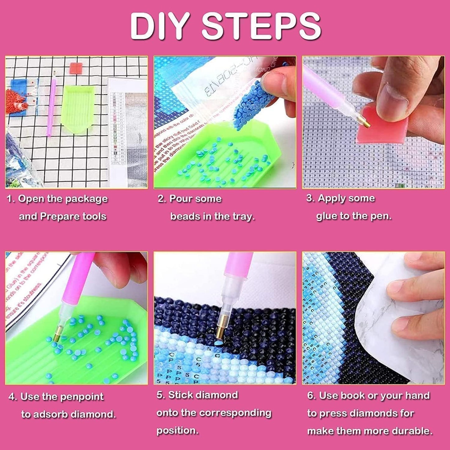 Diamond Art Kits for Adults Beginner, 3 Pack Rustic Farmhouse Daisy Painting Diamond Kits 5D Diamond Dots Gem Art Crafts with Tools Round Full Drill Funny Crafts for Home Wall Decor&Gift 12x16 inch