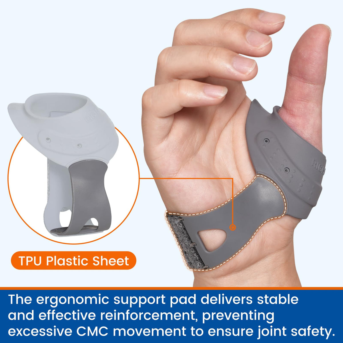 Willcom CMC Thumb Brace - CMC Joint thumb arthritis brace for Osteoarthritis Pain, Flexible Thumb Stabilizer & Support for Arthritis Pain Relief for Women and Men（Left Hand - Medium）