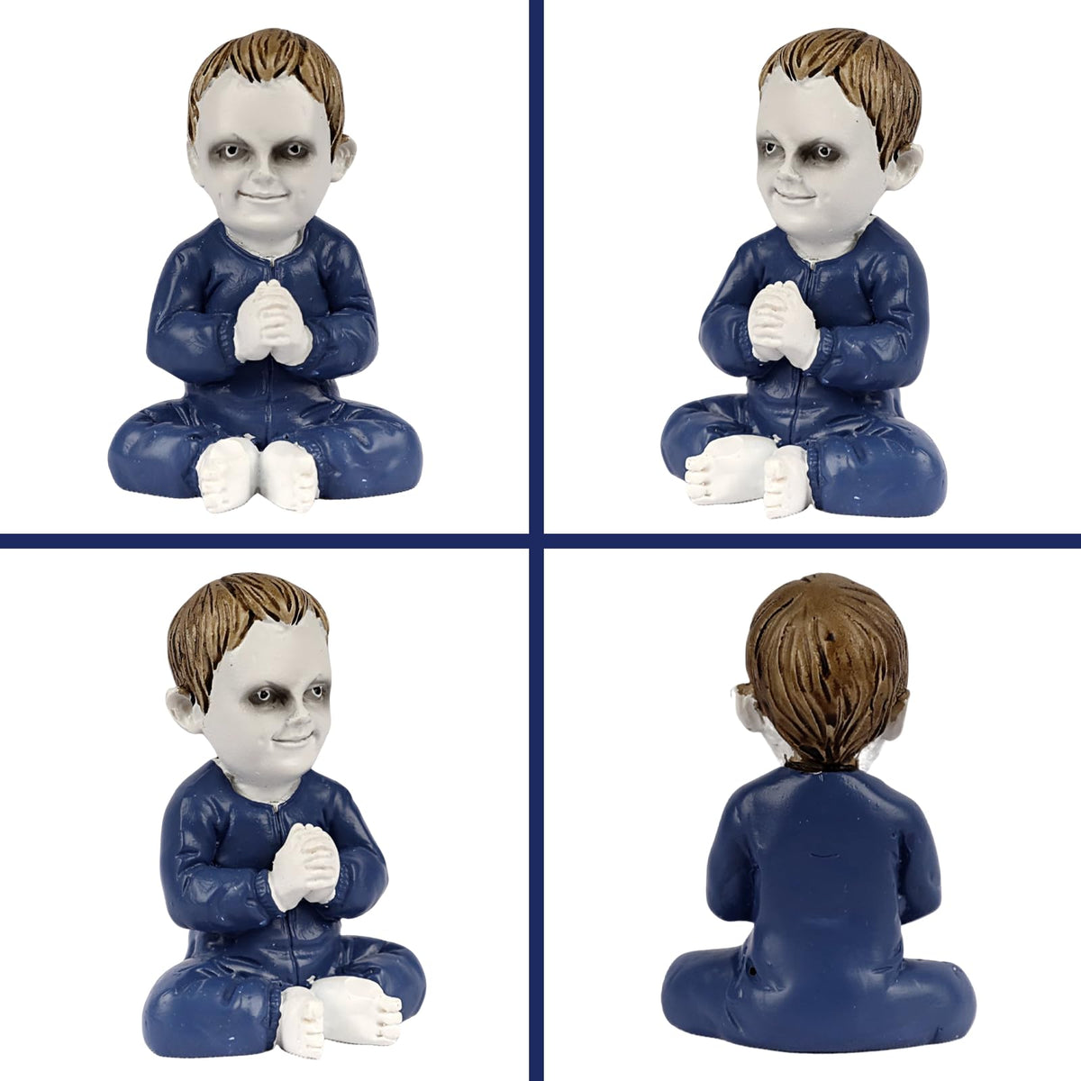 YYPLIAN Ghost Baby Doll Figurines, Halloween Scary Resin Small Statue Creepy Zombie Baby Statue Decor Desk Decor (D)