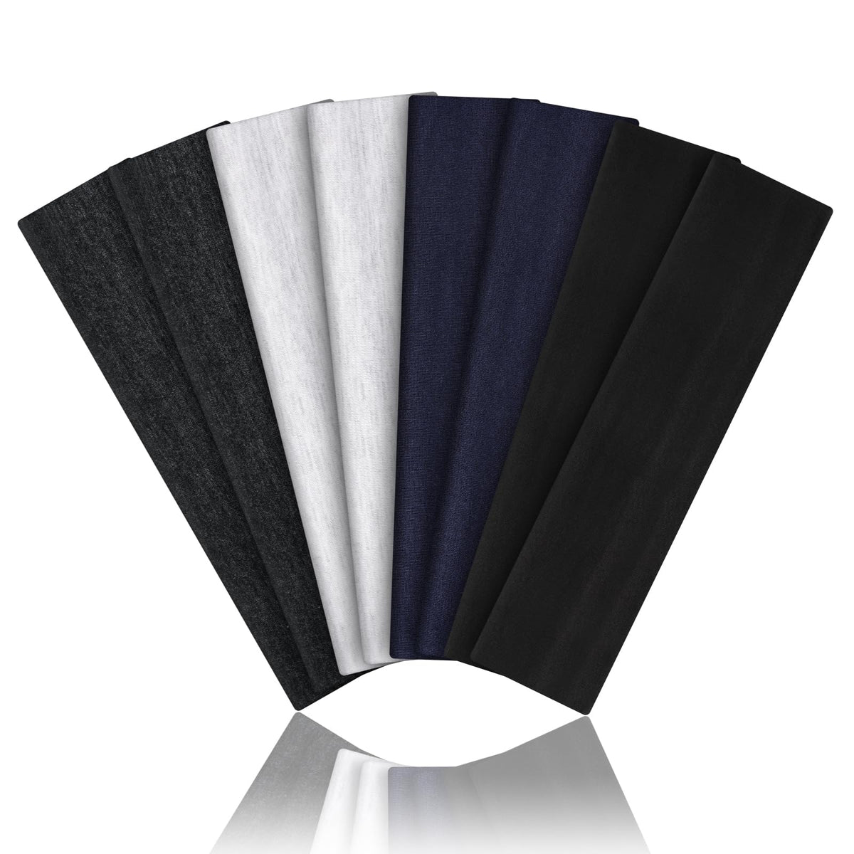 8PCS Soft Elastic Stretch Workout Sports Headbands for Women - Soft Cloth, Sweat-Absorbing, Colourful Athletic Headbands for Girl's Hair, Ideal for Yoga,Running and Gym (Mix)