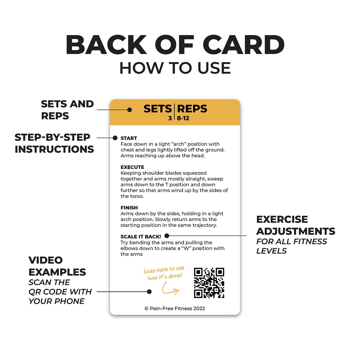 65 Bodyweight Workout Cards Deck 3x5''- Fundamental Exercise Cards for Home Workouts - Beginner to Intermediate - QR Video Guides & Inclusive Artwork - Tear-Resistant