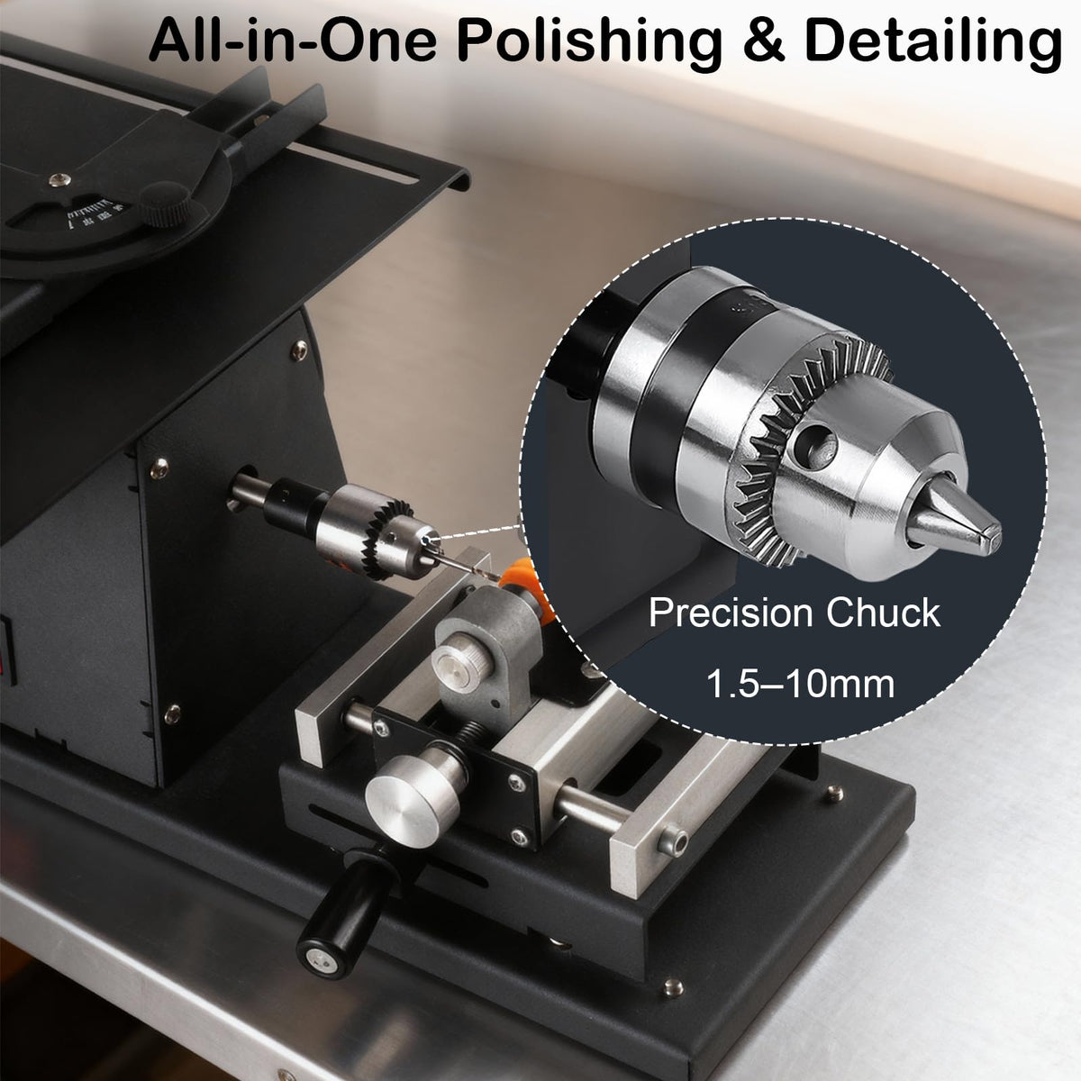 Lapidary Equipment 1850W with 180mm Diamond Blade, Rock Polisher, Jewelry Rock Saw, Rock Cutter for DIY Lapidary Grinding Engraving Polishing Drilling