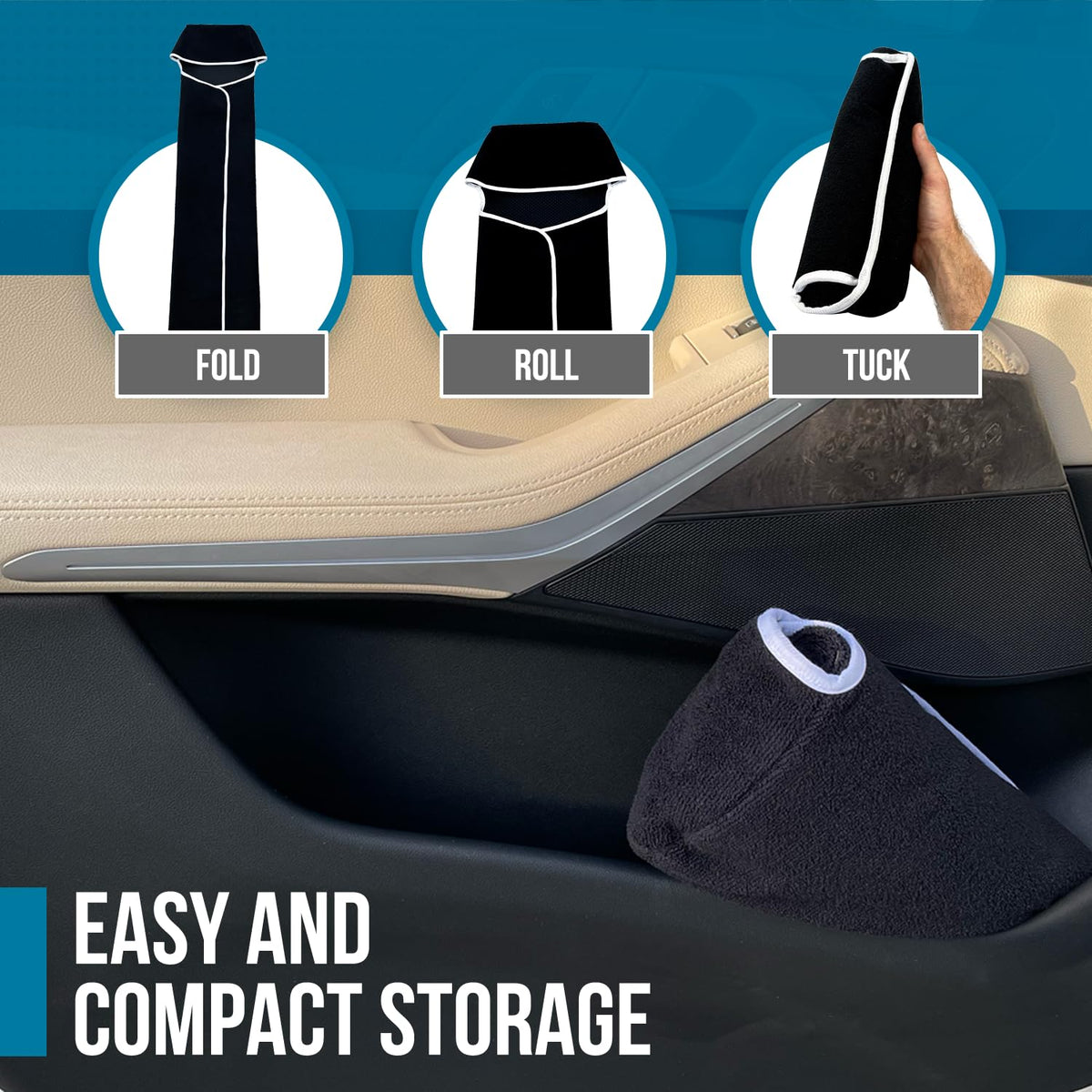 DryvaSeat - Premium Microfiber Towel Car Seat Cover - Waterproof & Sweatproof - Universal Fit, Machine Washable, Non-Slip - Seat Protector for Car, Truck, SUV, Van (Black, 2 Pack)
