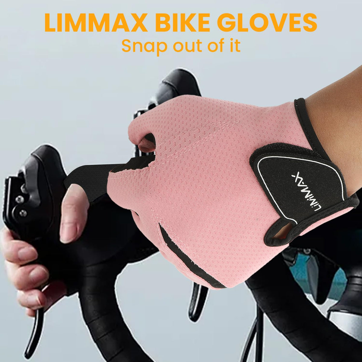 LiMiMAX Workout Gloves for Women & Men, Breathable Half Finger Gym Gloves with Non-Slip Padded Palm, Lightweight Fitness Gloves for Weight Lifting, Cycling, Crossfit, Training, Pink