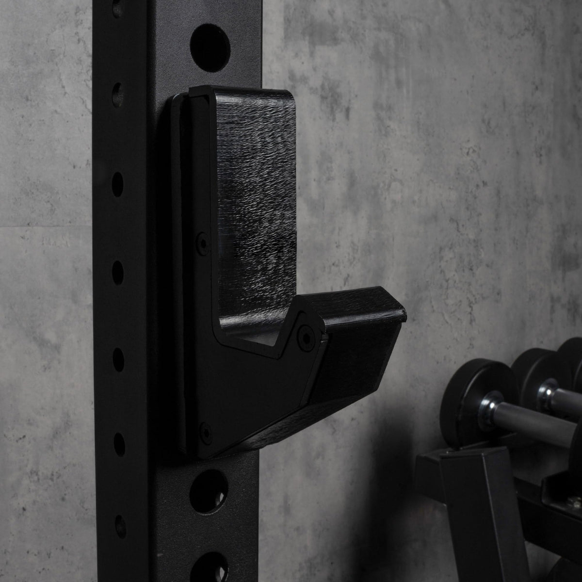 AmStaff Fitness J-Hooks Power Rack for 3" x 3" Tube Squat Rack Attachment, J Cups Barbell Holder for Power Cage, Heavy Duty 1000 LB Capacity, (Set of 2)