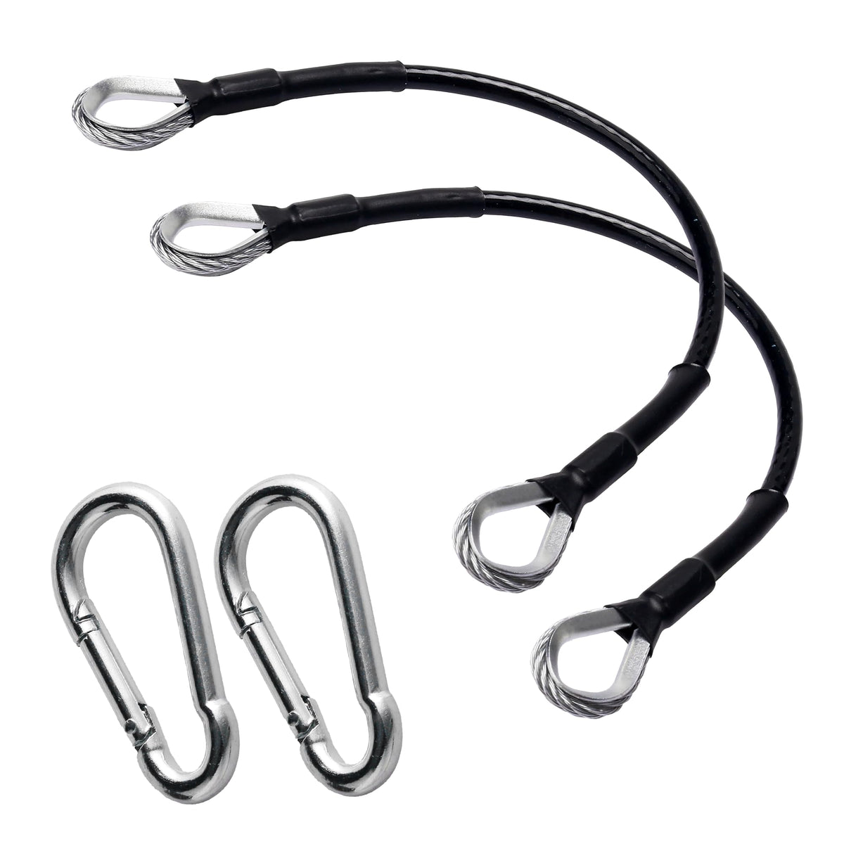 GAQUECY Gym Cable Extension, 10" Cable Machine Extension Compatible with Bowflex Home Gym Machine, Fitness Cable Extension Home Gym Cable Machine Attachment for LAT/Tricep Pull Down (2pcs)