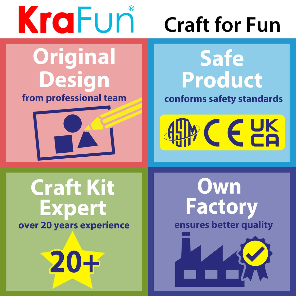 KRAFUN My First Sewing Animal for Kids, Beginner Art & Craft, 5 Easy Activities Stuffed Animal Dolls, Keyring Charms, Instructions & Felt Materials for Learn to Sew, Embroidery