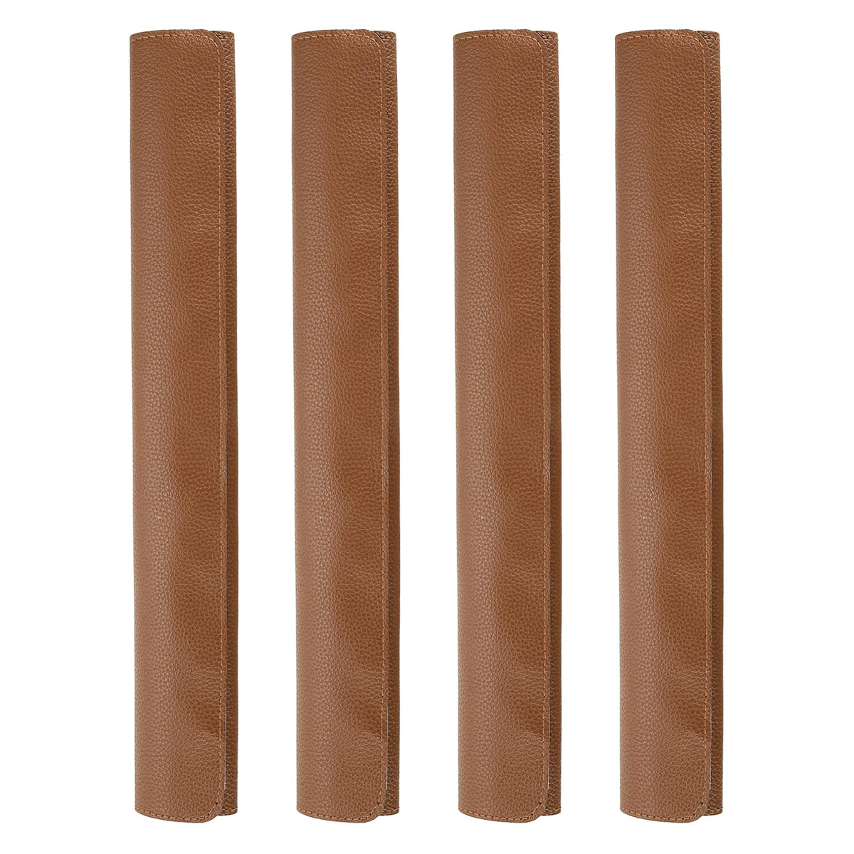uxcell 4Pcs Refrigerator Door Handle Covers, PU Leather Kitchen Appliance Handle Protector, Anti-Static Fridge Handle Cover Keep Your Microwave Oven Dishwasher Clean, Brown