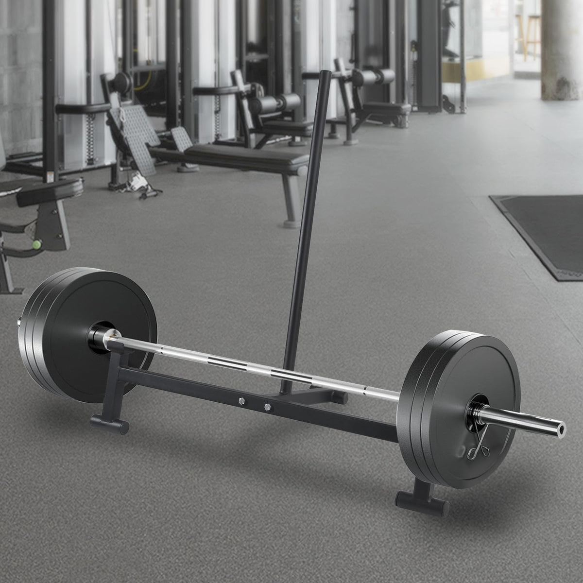 Yoloyakidra Deadlift Barbell Jack Stand 2000 LB Capacity, Heavy Duty Barbell Lift for Easy Loading Unloading Weight Plates, Ideal for Powerlifting Weight Training Home Gym