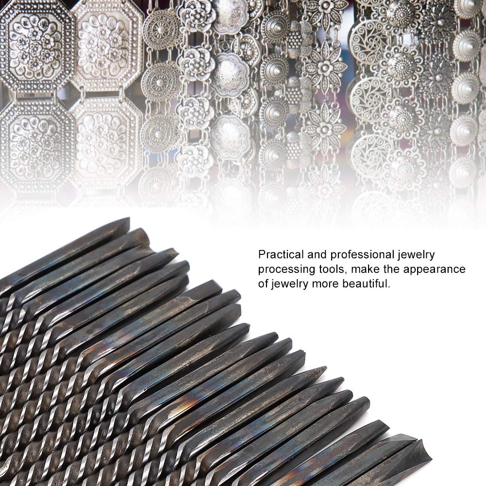 20pcs Professional Jewellery Carving Tools Set Jewellery Professional Jewellery Set Engraving Tool Metal Tool, Metal Carving Anvil Chisel
