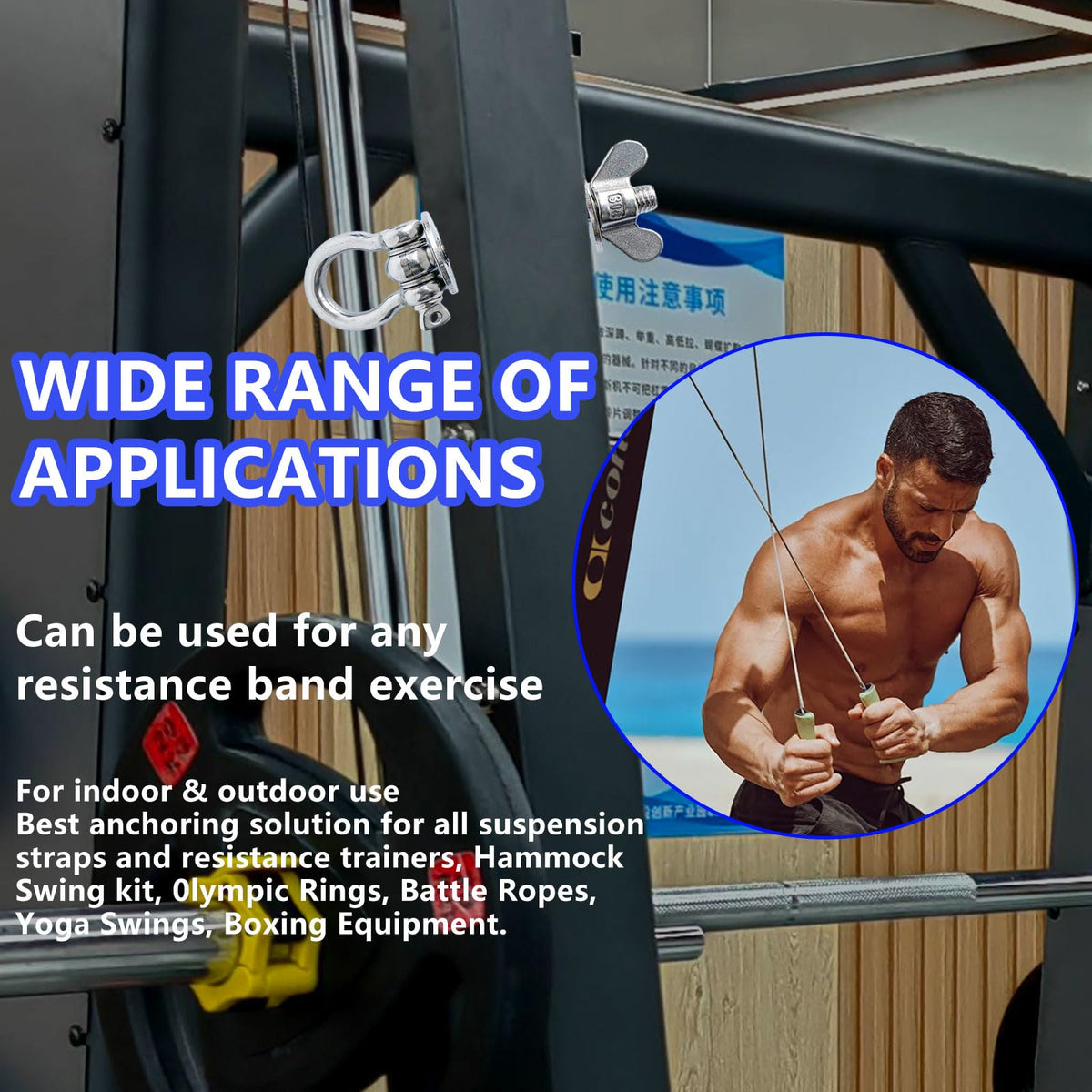 QKWL 2-Pack Heavy Duty Power Rack Attachments - Resistance Band Hooks & O-Ring Squat Rack Accessories | Durable Steel Band Pegs for Crossfit, Power Cage, Home Gym | Easy Installation, Universal Fit