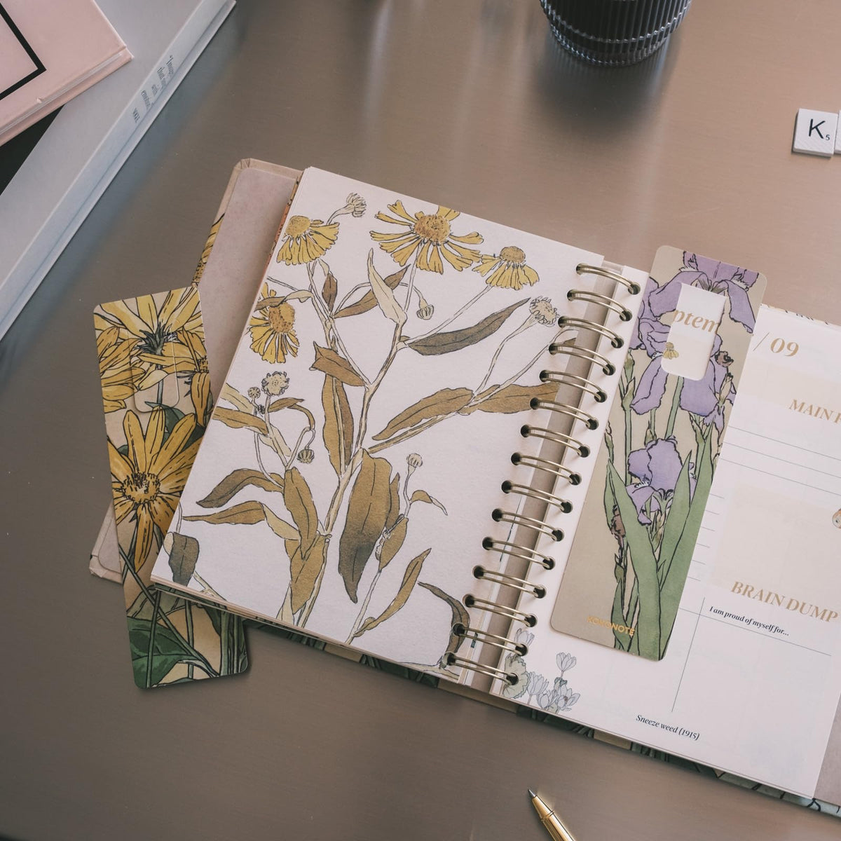 KOKONOTE Planner 2026-2027 Hannah Borger - Planner for Women 17 Month (Aug 26/ Dec 27) | Weekly & Monthly Academic Planner 2026-2027 | 6.4" x 7.9" | Hardcover Agenda 2026 | Thick paper 120 g/m²