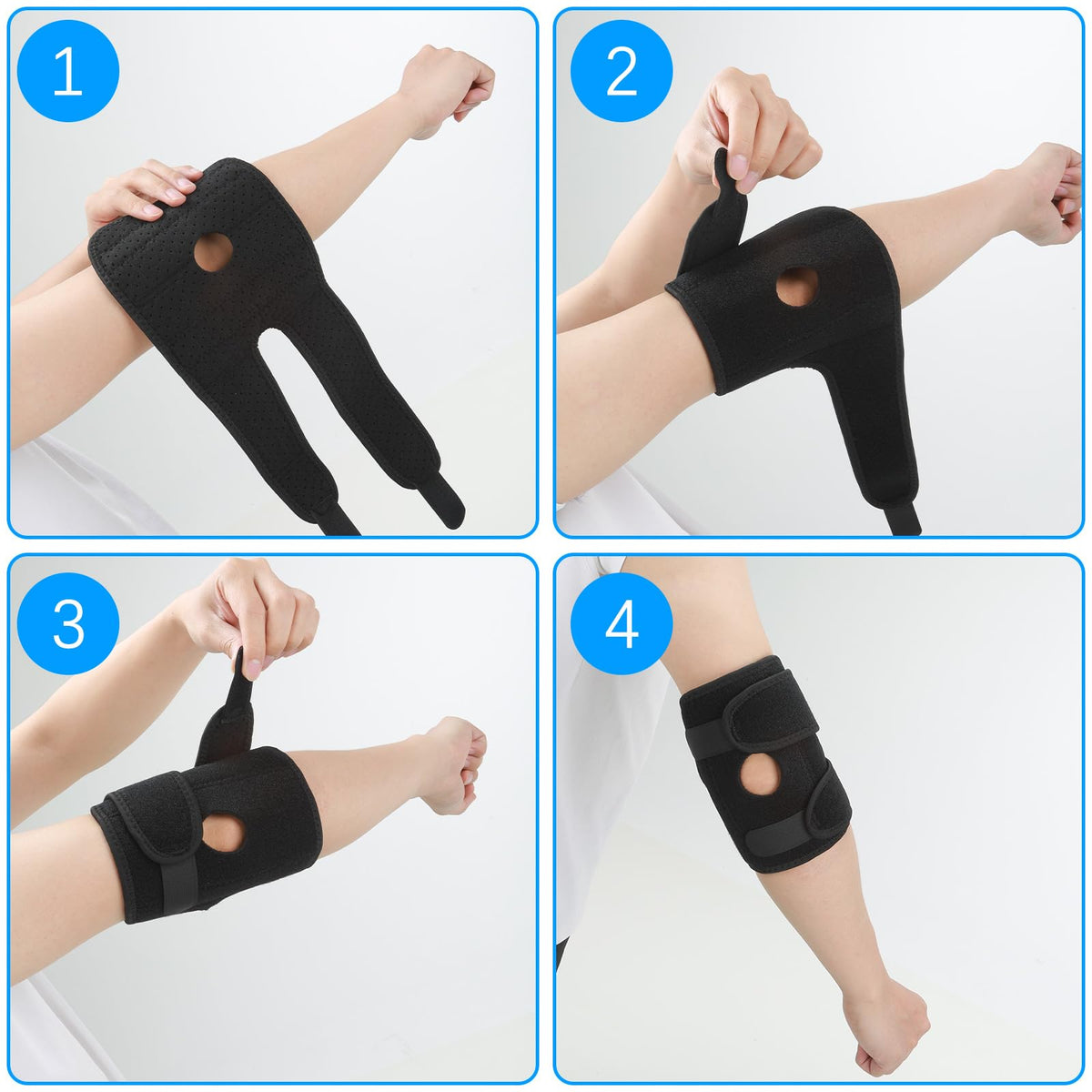 WY LIGHTING LEVEL Elbow Compression Sleeve with Removable Strap for Men & Women, Elbow Support Brace Ulnar Nerve Entrapment Splint Tendonitis Support Strap for Golfer Epicondylitis Weightlifting
