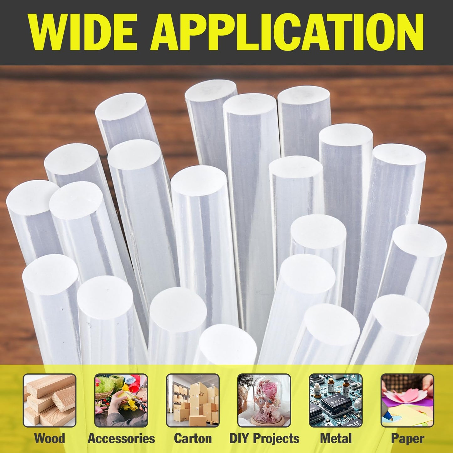 600 Pack Mini Hot Glue Sticks, 4" Long x 0.27" Diameter Glue Sticks for Mini Glue Guns, Multipurpose for Wood, Metal, Glass, Plastic, Floral, Fabric, Leather, Foam, Floral