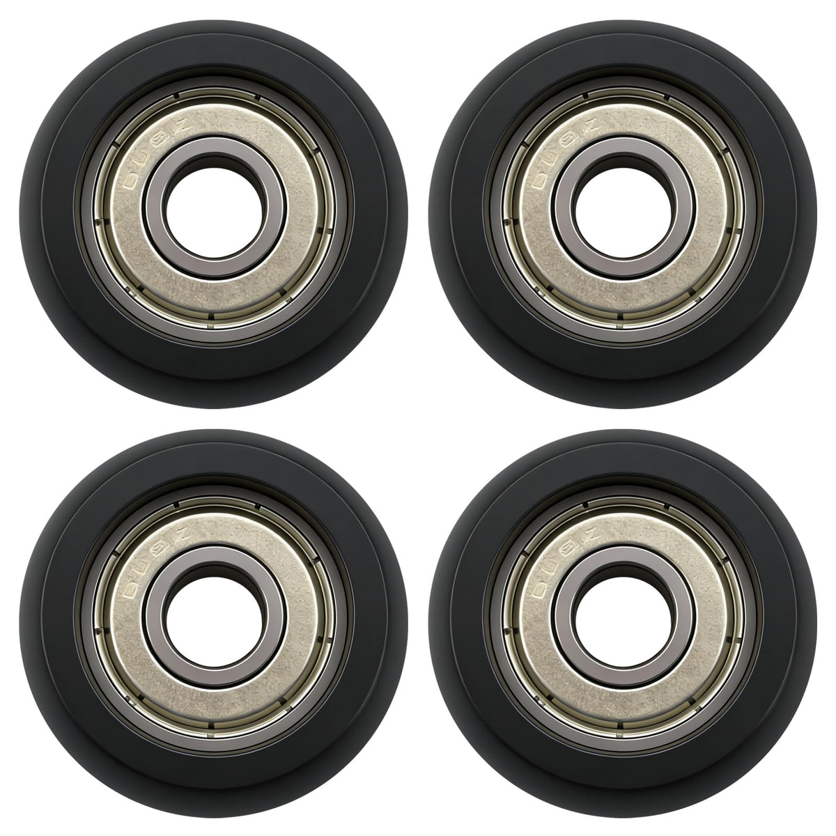 Replacement Roller Wheels Fit for Aero Pilates Reformer Machines Part Easy to Install, Smooth and Quiet Glide (4 Pack, Black)