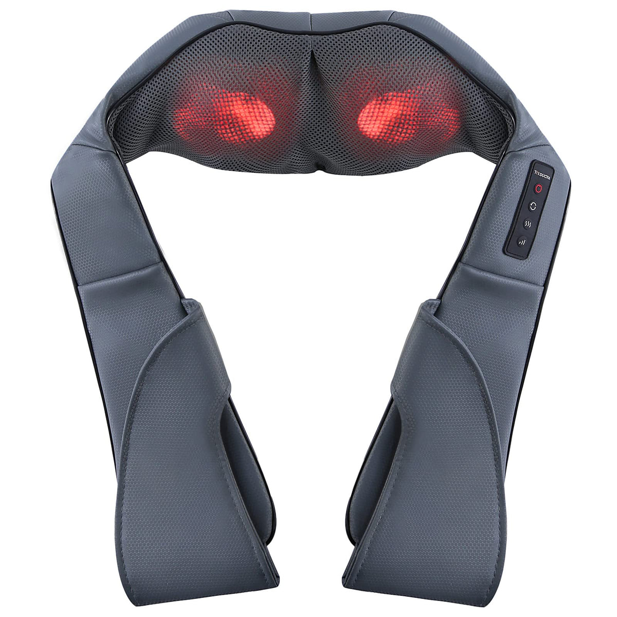TRIDUCNA Shiatsu Neck Back and Shoulder Massager with Heat - Electric Deep Tissue 3D Kneading Massage Pillow for Lower Back, Calf, Legs, Full Body Muscle Relaxation, Home, Office, and Car Use