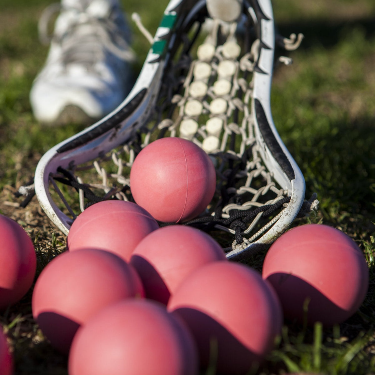 Champion Sports Sponge Lacrosse Balls: Soft Touch for Professional, College and Grade School Indoor Outdoor Training and Practice - 12 Pack, Pink-Sponge