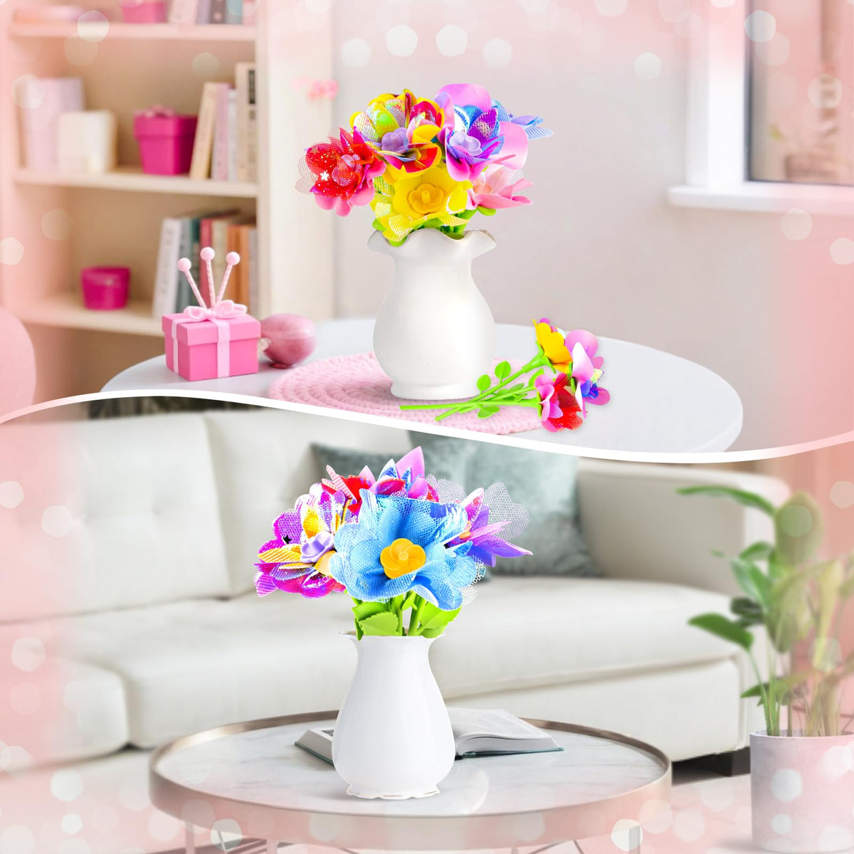 Osllate Upgraded Flower Bouquet Accessories Set for Making 36 Flowers, DIY Arts & Crafts Toy Accessories Flowers Making Toy Kit