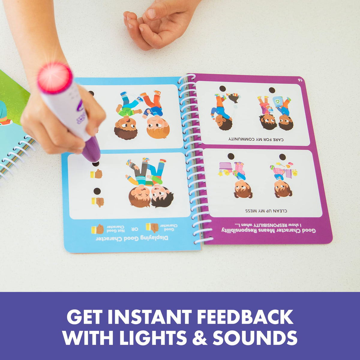 Educational Insights Hot Dots Feelings & Friendships Social Emotional Learning Workbooks, Gift for Kids Ages 3+