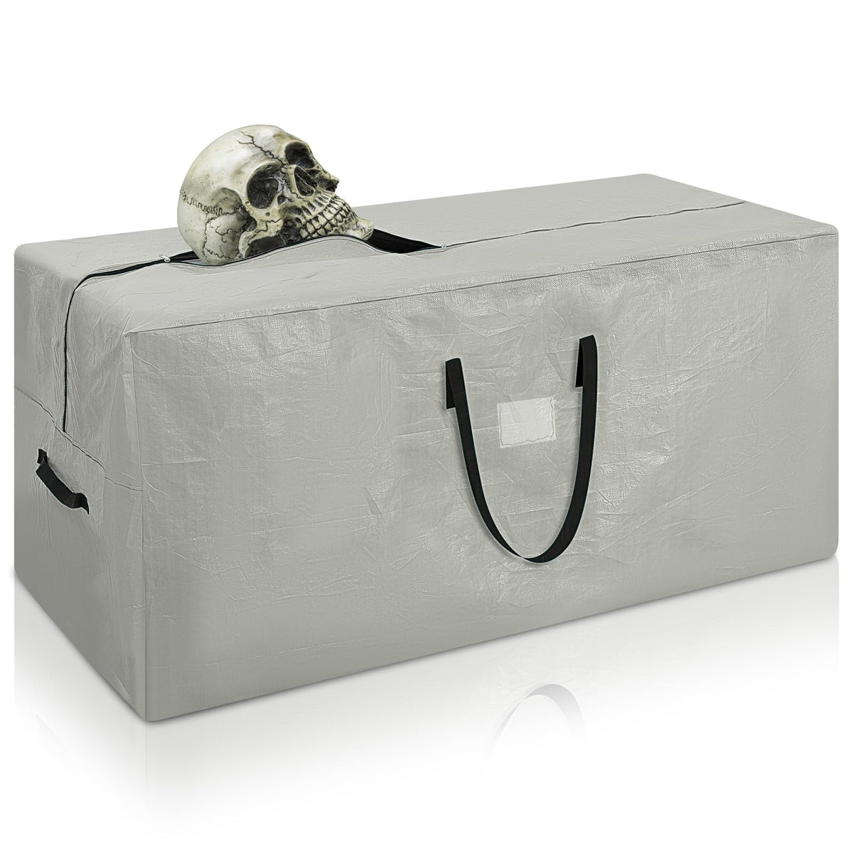 Cozypower Christmas 12ft Skeleton Storage Bag Fit up to 12ft Skeleton Christmas Tree Storage Bag Heavy Duty Extra Large Container with Durable Handles and Dual Zipper Totes 65 x 30 x 30 Inch (Grey)