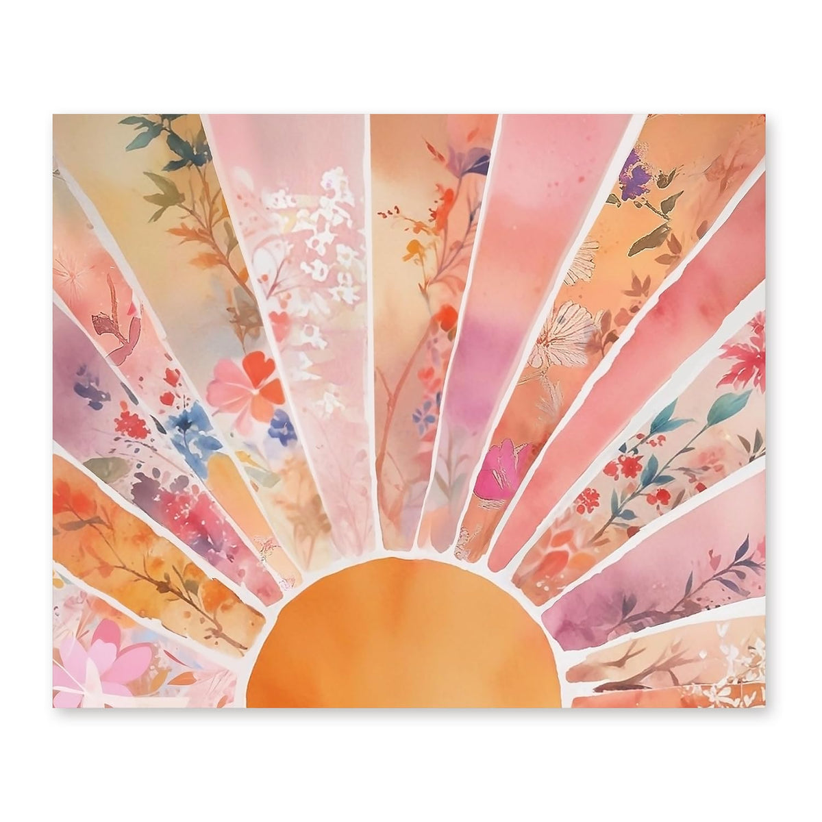 RLTXBUK Boho Abstract Sunshine Diamond Art Kits, Mid Century Modern Floral Sunshine Diamond Painting Art Kits for Adults Kids Beginners, Boho Home Room Decor 9.8x11.8 Inch