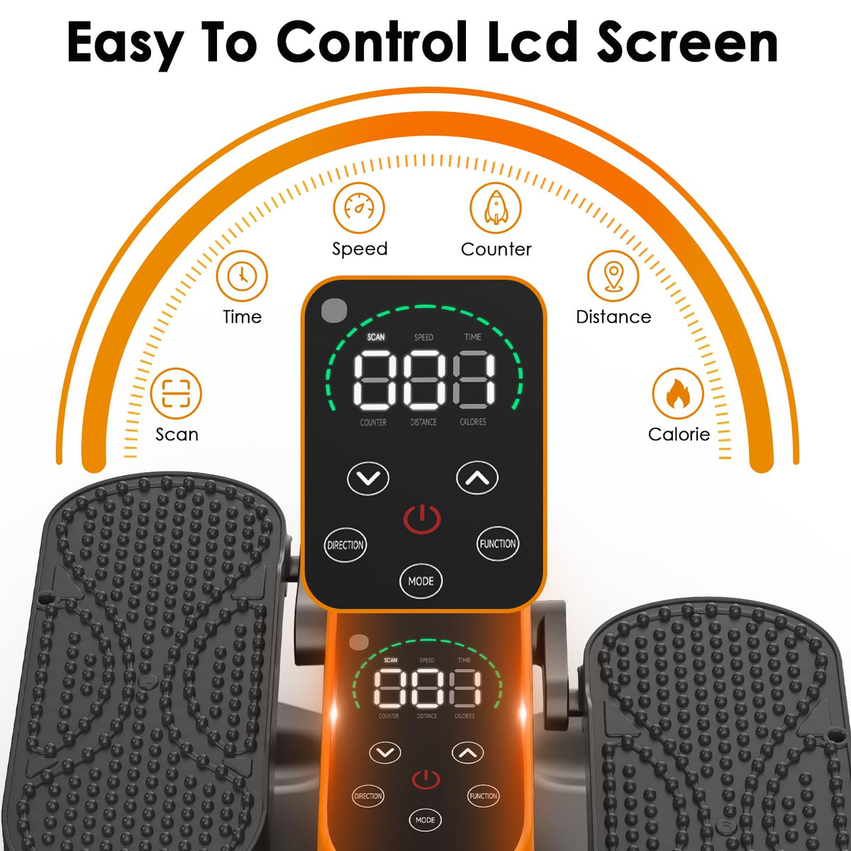 FRYLINE Under Desk Elliptical Machine, Quiet Motorized Seated Pedal Exerciser for Seniors & Office, Electric Leg Exerciser with Smart Remote, 12 Speeds, 3 Auto Programs & LCD Display for Home Fitness