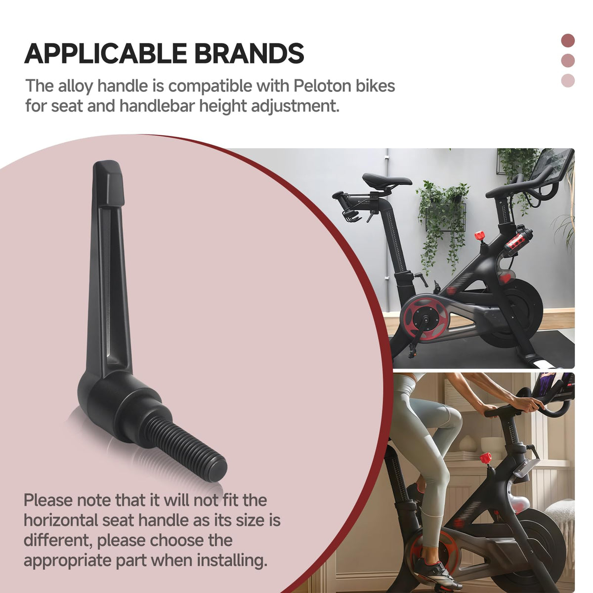 Suitable for Peloton Exercise Bike Seat and Handlebar Height Adjustment Handle Replacement – Alloy L Handle for Vertical Post, Exercise Bike Parts and Tools for Seat/Handlebar Up and Down Adjustment
