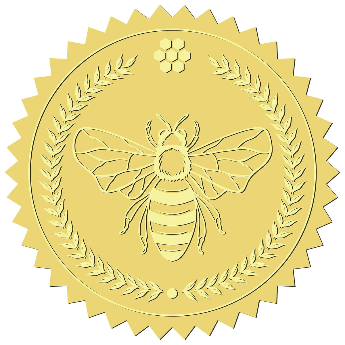 CRASPIRE 408Pcs Bee Gold Foil Embossed Stickers 2" Self Adhesive Envelopes Seals Sticker Bumblebee Labels for Wedding Invitation Graduation Corporate Certificates Diplomas Gift Wrapping Decor