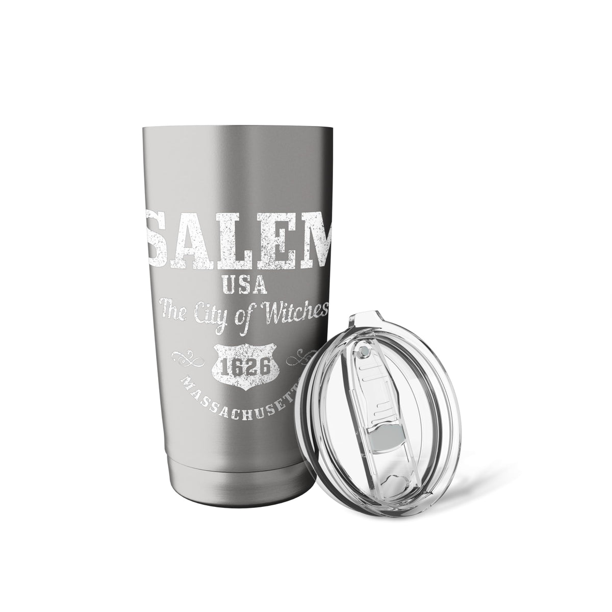 Salem Massachusetts Est. 1626 Witch Broom Halloween Vintage Stainless Steel Insulated Tumbler
