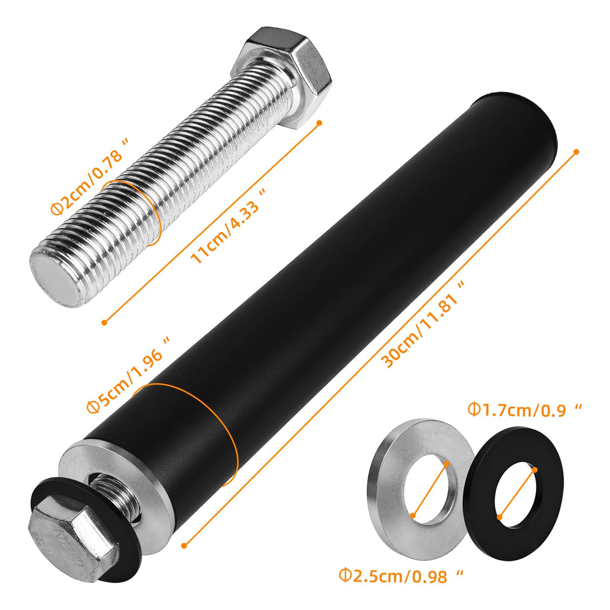 Weight Plate Holder for Power Rack Attachment, Squat Rack Weight Storage for 2 inc Olympic Weight,Compatoble with 2x2, 2x3, 3x3 Power Cage, Fit 1"and 5/8" Hole(Holder for 1 inch hole-4P)